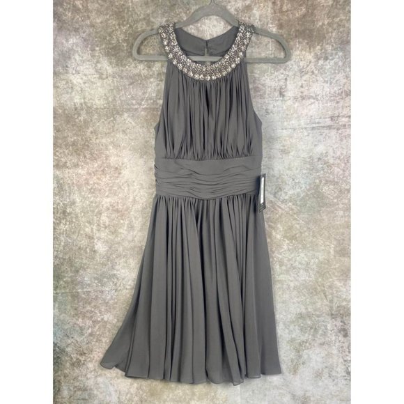 Gray Formal Dress Size 8 - Picture 1 of 5